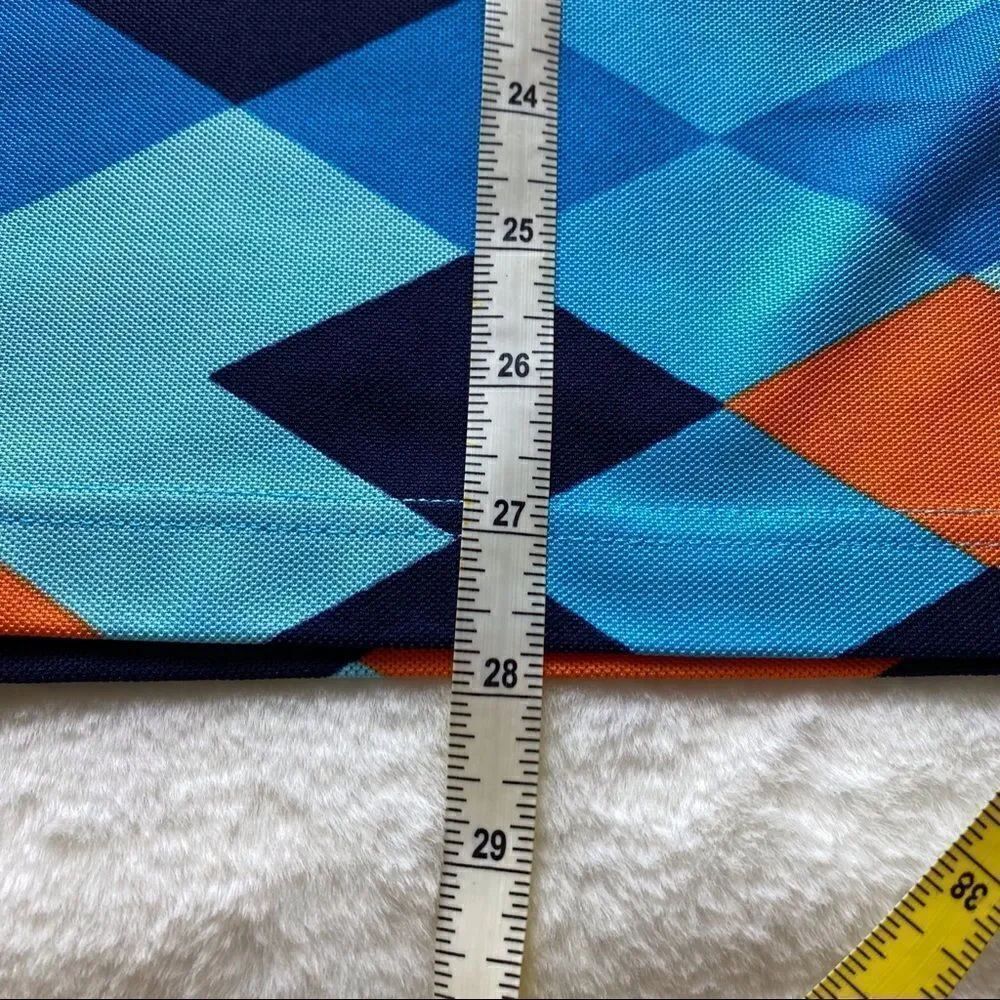 Club Room Multiple Color Diamond Design Polo Size Medium - Picture 9 of 10
